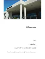 Preview for 1 page of Lexus 2012 LS 600h L Warranty And Services Manual