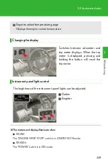 Предварительный просмотр 249 страницы Lexus 2012 RX350 Owner'S Manual