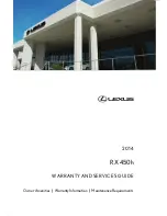 Предварительный просмотр 1 страницы Lexus 2014 RX 450h Warranty And Services Manual