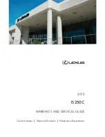 Предварительный просмотр 1 страницы Lexus 2015 IS 250C Warranty And Services Manual