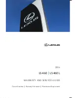 Предварительный просмотр 1 страницы Lexus 2016 LS 460 Warranty And Services Manual