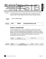 Lexus DTC B2795 Technical Service Information Bulletin preview