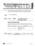 Lexus DTC B2796 Manual preview