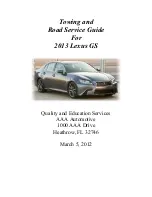 Lexus GS 2013 Towing And Road Service Manual preview