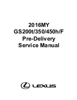 Preview for 2 page of Lexus GS200t 2016 Pre-Delivery Service Manual