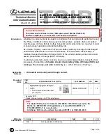 Предварительный просмотр 1 страницы Lexus PG001-06 Technical Service Information Bulletin