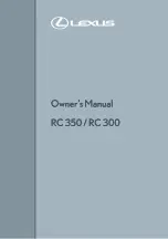 Lexus RC 300 2019 Owner'S Manual preview