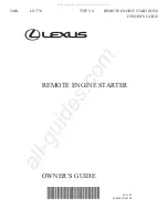 Lexus REMOTE ENGINE STARTER TVIP V4 Owner'S Manual preview