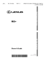 Lexus RES+ Owner'S Manual preview