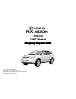 Lexus RX 400h Hybrid 2007 Emergency Response Manual предпросмотр