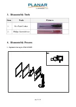 Предварительный просмотр 5 страницы Leyard Planar PXL2471MW Disassembly Instructions Manual