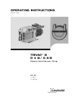 Предварительный просмотр 1 страницы Leybold vacuum TRIVAC B Series Operating Instructions Manual