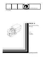 Leybold vacuum TRIVAC B Operating Instructions Manual предпросмотр