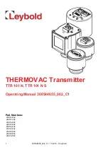 Предварительный просмотр 1 страницы LEYBOLD THERMOVAC TTR 101 N Operating Manual