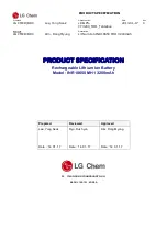 LG Chem INR18650 MH1 Product Specification preview