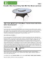 Предварительный просмотр 1 страницы LG OUTDOOR Marseille 170 cm Round Dinig Table Instruction Manual