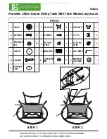 Предварительный просмотр 2 страницы LG OUTDOOR Marseille 170 cm Round Dinig Table Instruction Manual