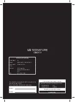 Preview for 28 page of LG SIGNATURE OLED65G6P Easy Setup Manual