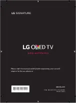 Preview for 1 page of LG SIGNATURE OLED65G7V Safety And Reference