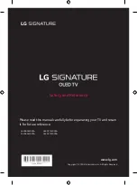 Preview for 1 page of LG SIGNATURE OLED65W9PDA Safety And Reference