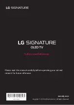 LG SIGNATURE OLED88Z9PLA Safety And Reference предпросмотр