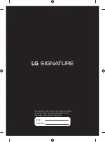 Preview for 20 page of LG SIGNATURE SIGNATURE OLED77W9PTA Safety And Reference