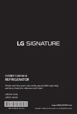 LG SIGNATURE URNTC2306N Owner'S Manual preview