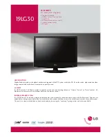 Предварительный просмотр 1 страницы LG 1930 -  - 19" LCD TV Specifications