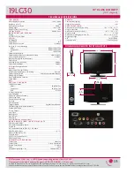 Предварительный просмотр 2 страницы LG 1930 -  - 19" LCD TV Specifications