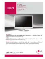 Предварительный просмотр 1 страницы LG 1931 -  - 19" LCD TV Specifications