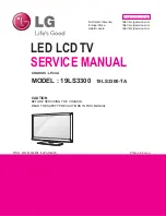 Предварительный просмотр 1 страницы LG 19LS3300 Service Manual