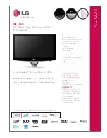 Preview for 1 page of LG 19LU55 -  - 19" LCD TV Specification