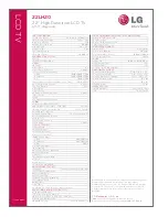 Предварительный просмотр 2 страницы LG 22LH20 -  - 21.6" LCD TV Specification