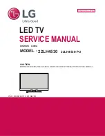 Preview for 1 page of LG 22LH4530 Service Manual