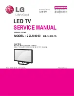 Предварительный просмотр 1 страницы LG 22LN4000 Service Manual