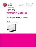 Preview for 1 page of LG 22LN4050 Service Manual