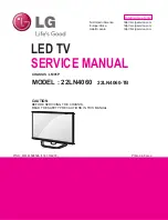 Preview for 1 page of LG 22LN4060 Service Manual