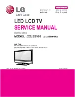 Предварительный просмотр 1 страницы LG 22LS2100 Service Manual