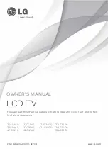 Предварительный просмотр 2 страницы LG 22LS3500 Owner'S Manual