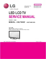 LG 22LT360C Service Manual предпросмотр