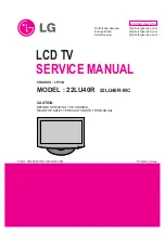 Preview for 1 page of LG 22LU40R Service Manual