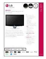 LG 22LU55 -  - 22" LCD TV Specification предпросмотр