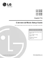 LG 22LY560M Commercial Mode Setup Manual предпросмотр