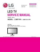 Предварительный просмотр 1 страницы LG 22MT47A Service Manual