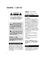 Предварительный просмотр 2 страницы LG 23LS7D -  - 23" LCD TV Owner'S Manual