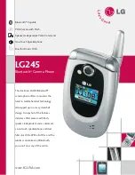 LG 245 Specification Sheet предпросмотр