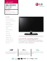 LG 26LD350 Specifications preview