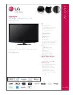 LG 26LH20 -  - 26" LCD TV Specification preview
