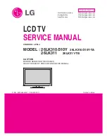 Предварительный просмотр 1 страницы LG 26LK310 Service Manual