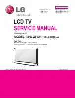 Предварительный просмотр 1 страницы LG 26LQ630H Service Manual